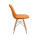 Chairs Dining Room Chairs - 18.7" X 21.7" X 31.9" Orange Velour Dining Chair HomeRoots