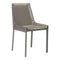 Chairs Dining Room Chairs - 18.9" X 23.2" X 35.4" 2 Pcs Stone Gray Recycled Leather Dining Chair HomeRoots