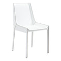 Chairs Dining Room Chairs - 18.9" X 23.2" X 35.4" 2 Pcs White Recycled Leather Dining Chair HomeRoots