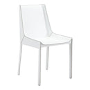 Chairs Dining Room Chairs - 18.9" X 23.2" X 35.4" 2 Pcs White Recycled Leather Dining Chair HomeRoots