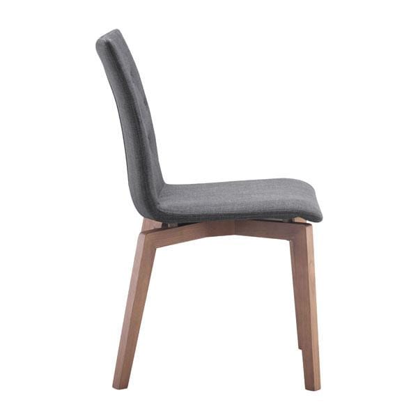 Chairs Dining Room Chairs - 18" X 21.3" X 35.4" 2 Pcs Graphite Dining Chair HomeRoots
