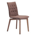 Chairs Dining Room Chairs - 18" X 21.3" X 35.4" 2 Pcs Tobacco Polyblend Solid Wood Dining Chair HomeRoots
