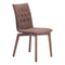 Chairs Dining Room Chairs - 18" X 21.3" X 35.4" 2 Pcs Tobacco Polyblend Solid Wood Dining Chair HomeRoots
