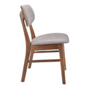 Chairs Dining Room Chairs - 19.3" X 20" X 30.9" 2 Pcs Dove Gray Linen Polyblend Rubberwood Dining Chair HomeRoots