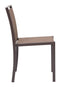Chairs Dining Room Chairs - 19" x 23.5" x 33.5" Brown, Mesh, Powder Coated Aluminum, Dining Chair - Set of 2 HomeRoots