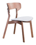 Chairs Dining Room Chairs - 20.1" x 22" x 30.5" Walnut & Light Gray, Rubberwood, Dining Chair - Set of 2 HomeRoots