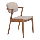 Chairs Dining Room Chairs - 20.3" X 23" X 31.5" 2 Pcs Dove Gray Dining Chair  - Linen Polyblend Rubberwood HomeRoots