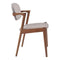 Chairs Dining Room Chairs - 20.3" X 23" X 31.5" 2 Pcs Dove Gray Dining Chair  - Linen Polyblend Rubberwood HomeRoots
