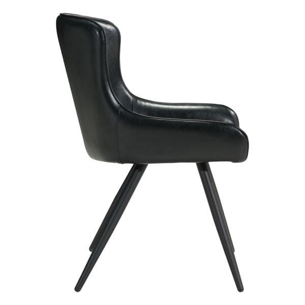 Chairs Dining Room Chairs - 20.5" X 22.8" X 32.7" Black Dining Chair HomeRoots