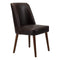Chairs Dining Room Chairs - 20.5" X 23.6" X 35.4" Brown Leatherette Toon Wood Dining Chair HomeRoots