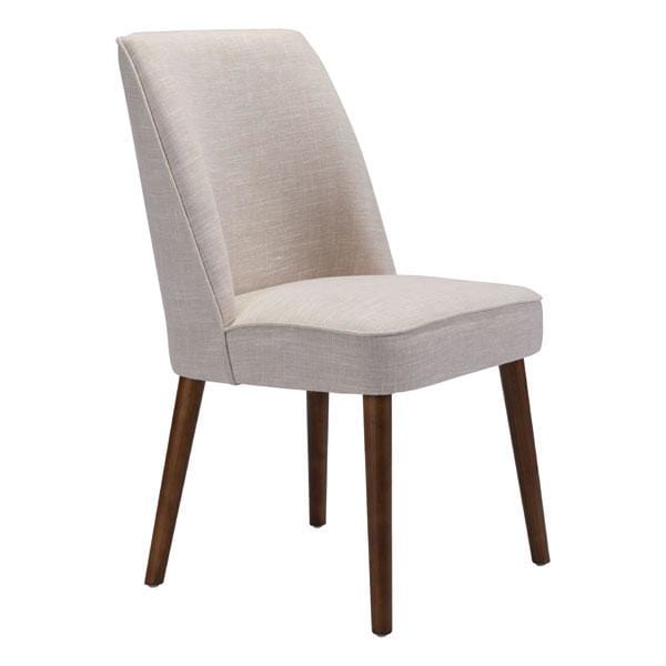 Chairs Dining Room Chairs - 20.5" X 23.6" X 35.6" Beige Linen Dining Chair HomeRoots