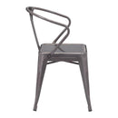 Chairs Dining Room Chairs - 20" X 20.5" X 30.7" 2 Pcs Gunmetal Dining Chair HomeRoots