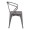 Chairs Dining Room Chairs - 20" X 20.5" X 30.7" 2 Pcs Gunmetal Dining Chair HomeRoots