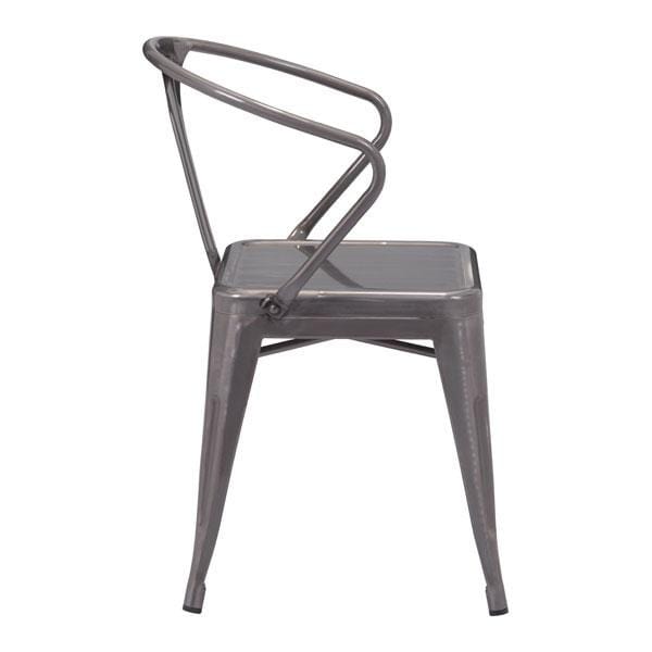 Chairs Dining Room Chairs - 20" X 20.5" X 30.7" 2 Pcs Gunmetal Dining Chair HomeRoots
