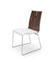 Chairs Dining Room Chairs - 20" X 22" X 35" Natural Walnut/White Faux Leather / Metal Dining Chair HomeRoots