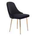 Chairs Dining Room Chairs - 20" X 24" X 18" Black Velvet Dining Chair HomeRoots