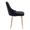 Chairs Dining Room Chairs - 20" X 24" X 18" Black Velvet Dining Chair HomeRoots