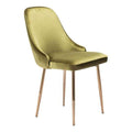 Chairs Dining Room Chairs - 20" X 24" X 18" Green Velvet Dining Chair HomeRoots
