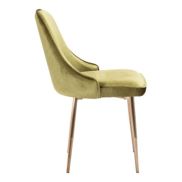 Chairs Dining Room Chairs - 20" X 24" X 18" Green Velvet Dining Chair HomeRoots