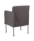 Chairs Dining Room Chairs - 20" X 25" X 35" Grey Metal Polyester Linen Dining Chair HomeRoots
