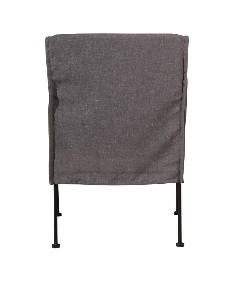 Chairs Dining Room Chairs - 20" X 25" X 35" Grey Metal Polyester Linen Dining Chair HomeRoots