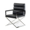 Chairs Dining Room Chairs - 24" Black Leatherette and Stainless Steel Dining Chair HomeRoots