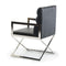 Chairs Dining Room Chairs - 24" Black Leatherette and Stainless Steel Dining Chair HomeRoots