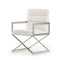 Chairs Dining Room Chairs - 24" White Leatherette and Stainless Steel Dining Chair HomeRoots