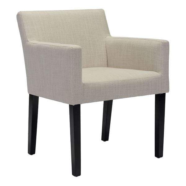 Chairs Dining Room Chairs - 25.2" X 23.6" X 31.5" Beige Linen Dining Chair HomeRoots