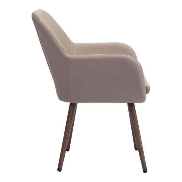 Chairs Dining Room Chairs - 25.5" X 26.5" X 34.5" Taupe Sunroof Fabric Dining Chair HomeRoots