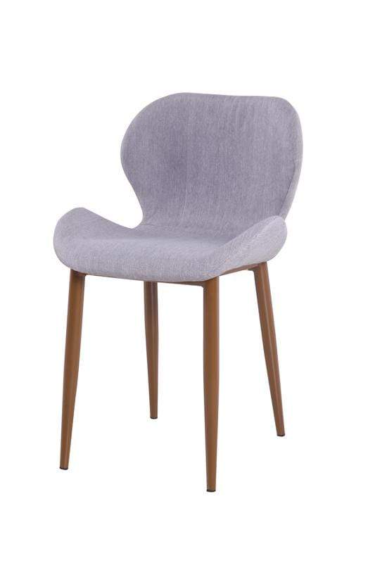 Chairs Dining Room Chairs - 29" Grey Fabric and Metal Dining Chair HomeRoots