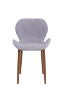 Chairs Dining Room Chairs - 29" Grey Fabric and Metal Dining Chair HomeRoots