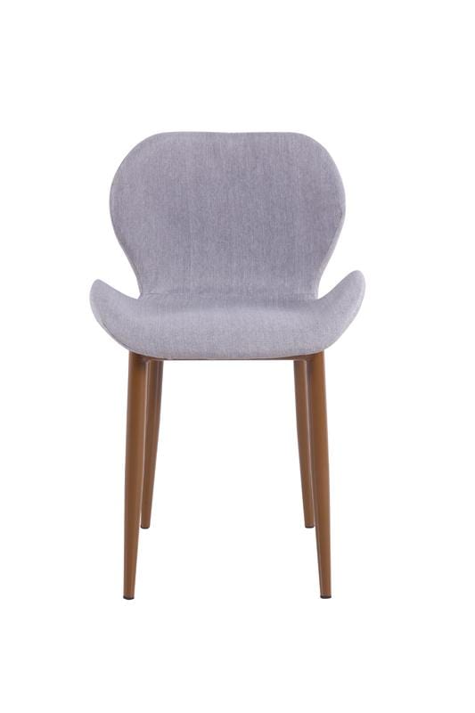 Chairs Dining Room Chairs - 29" Grey Fabric and Metal Dining Chair HomeRoots