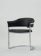Chairs Dining Room Chairs - 30" Black Leatherette and Stainless Steel Dining Chair HomeRoots