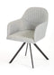 Chairs Dining Room Chairs - 31" Grey Fabric and Metal Dining Chair HomeRoots