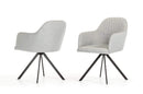 Chairs Dining Room Chairs - 31" Grey Fabric and Metal Dining Chair HomeRoots
