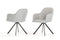Chairs Dining Room Chairs - 31" Grey Fabric and Metal Dining Chair HomeRoots