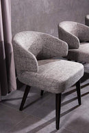 Chairs Dining Room Chairs - 31" Grey Fabric Dining Chair with Wood Legs HomeRoots