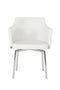 Chairs Dining Room Chairs - 32" White Leatherette and Steel Dining Chair HomeRoots