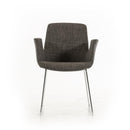Chairs Dining Room Chairs - 33" Grey Fabric, Polyester, and Metal Dining Chair HomeRoots