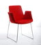 Chairs Dining Room Chairs - 33" Red Polyester Fabric and Metal Dining Chair HomeRoots