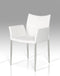 Chairs Dining Room Chairs - 33" White Leatherette and Steel Dining Chair HomeRoots