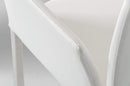 Chairs Dining Room Chairs - 33" White Leatherette and Steel Dining Chair HomeRoots