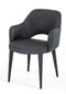 Chairs Dining Room Chairs - 34" Dark Grey Fabric and Metal Dining Chair HomeRoots