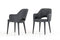 Chairs Dining Room Chairs - 34" Dark Grey Fabric and Metal Dining Chair HomeRoots