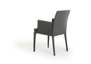 Chairs Dining Room Chairs - 34" Grey Leatherette and Metal Dining Chair HomeRoots
