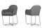 Chairs Dining Room Chairs - 34" Grey Leatherette and Steel Dining Chair HomeRoots