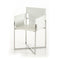 Chairs Dining Room Chairs - 34" White Eco-Leather and Stainless Steel Dining Chair HomeRoots