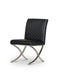 Chairs Dining Room Chairs - 36" Black Leatherette and Stainless Steel Dining Chair HomeRoots