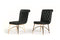 Chairs Dining Room Chairs - 37" Black Leatherette and Rose gold Stainless Steel Dining Chair HomeRoots